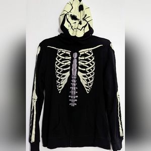 Glow Skeleton Zip Hoodie